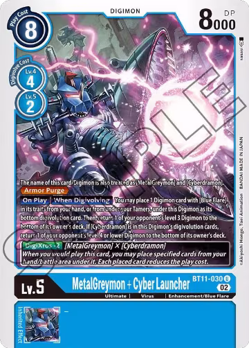 MetalGreymon + Cyber Launcher (BT11-030 U), Dimensional Phase — Digimon card price