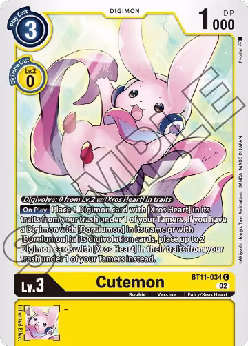 Cutemon (BT11-034 C), Dimensional Phase — Digimon card price