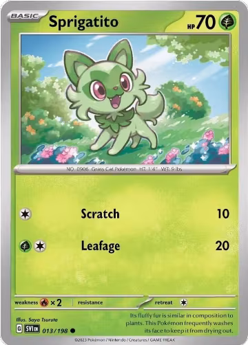 Sprigatito - 013/198 (Mirage Holo) (013/198), Miscellaneous Cards & Products — Pokémon card price