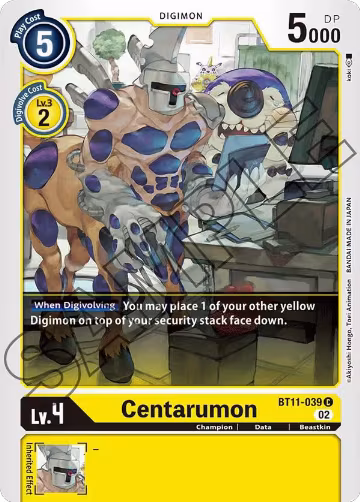 Centarumon (BT11-039 C), Dimensional Phase — Digimon card price
