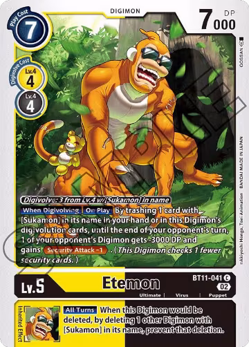 Etemon (BT11-041 C), Dimensional Phase — Digimon card price