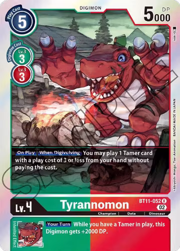 Tyrannomon (BT11-052 R), Dimensional Phase — Digimon card price