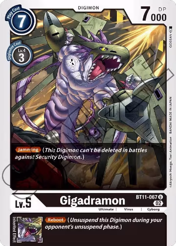 Gigadramon (BT11-067 U), Dimensional Phase — Digimon card price