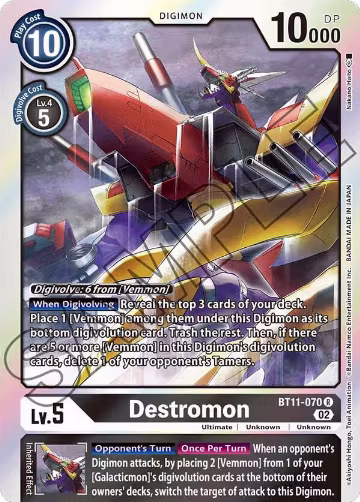 Destromon (BT11-070 R), Dimensional Phase — Digimon card price