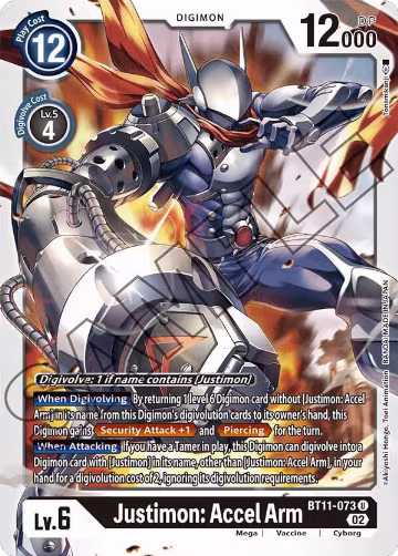 Justimon: Accel Arm (BT11-073 U), Dimensional Phase — Digimon card price
