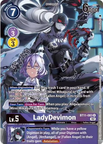 LadyDevimon (Alternate Art) (BT11-083 R), Dimensional Phase — Digimon card price