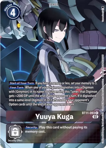 Yuuya Kuga (Alternate Art) (BT11-093 R), Dimensional Phase — Digimon card price