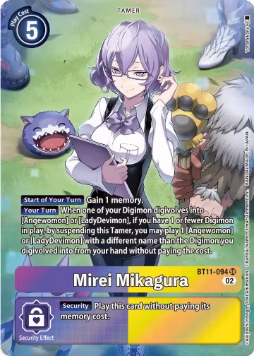 Mirei Mikagura (Alternate Art) (BT11-094 SR), Dimensional Phase — Digimon card price