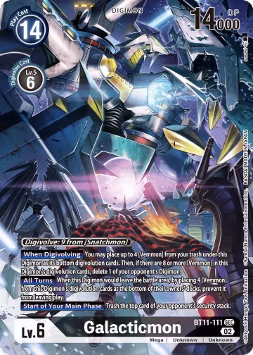 Galacticmon (Alternate Art) (BT11-111 SEC), Dimensional Phase — Digimon card price