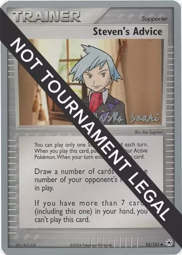 Steven's Advice - 2006 (Miska Saari) (92/101), World Championship Decks — Pokémon card price