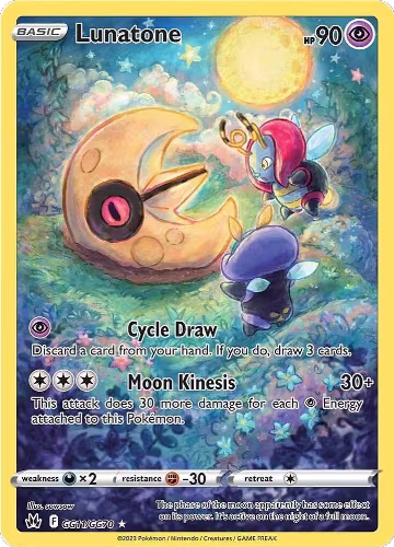 Lunatone (GG11/GG70), Crown Zenith: Galarian Gallery — Pokémon card price