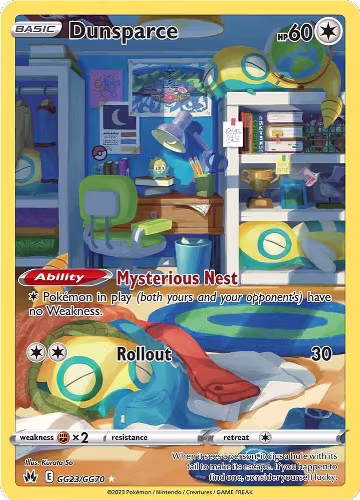 Dunsparce (GG23/GG70), Crown Zenith: Galarian Gallery — Pokémon card price