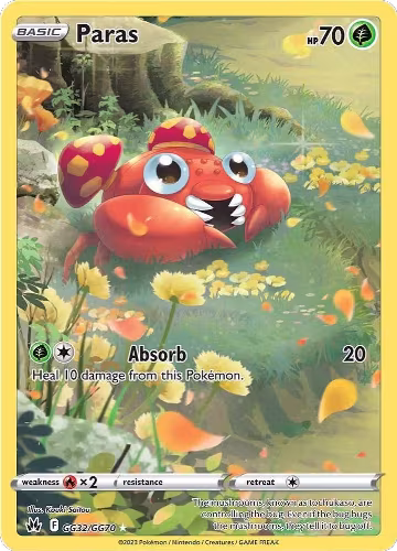 Paras (GG32/GG70), Crown Zenith: Galarian Gallery — Pokémon card price
