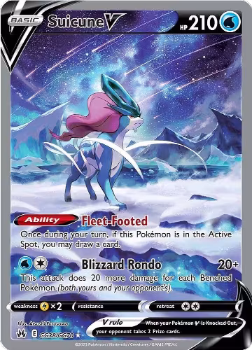 Suicune V (GG38/GG70), Crown Zenith: Galarian Gallery — Pokémon card price