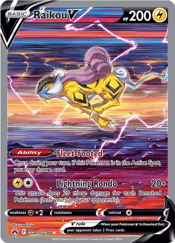 Raikou V (GG41/GG70), Crown Zenith: Galarian Gallery — Pokémon card price