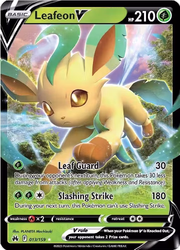 Leafeon V (013/159), Crown Zenith — Pokémon card price