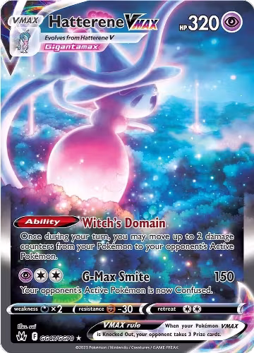 Hatterene VMAX (GG47/GG70), Crown Zenith: Galarian Gallery — Pokémon card price