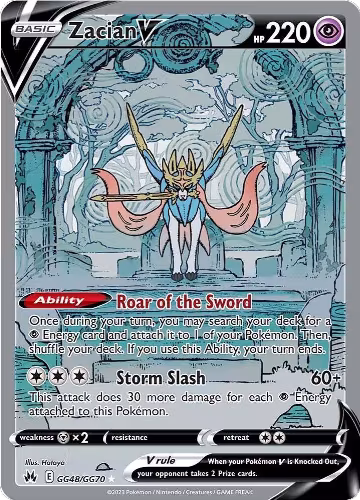 Zacian V (GG48/GG70), Crown Zenith: Galarian Gallery — Pokémon card price