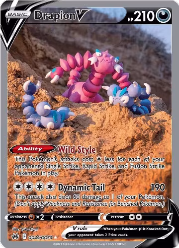Drapion V (GG49/GG70), Crown Zenith: Galarian Gallery — Pokémon card price