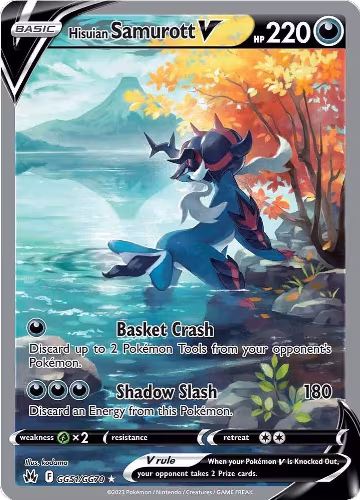 Hisuian Samurott V (GG51/GG70), Crown Zenith: Galarian Gallery — Pokémon card price
