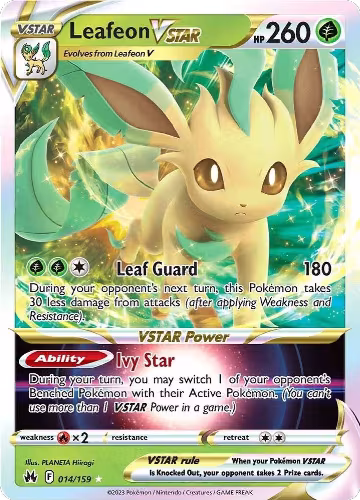 Leafeon VSTAR (014/159), Crown Zenith — Pokémon card price