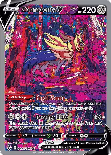 Zamazenta V (GG54/GG70), Crown Zenith: Galarian Gallery — Pokémon card price