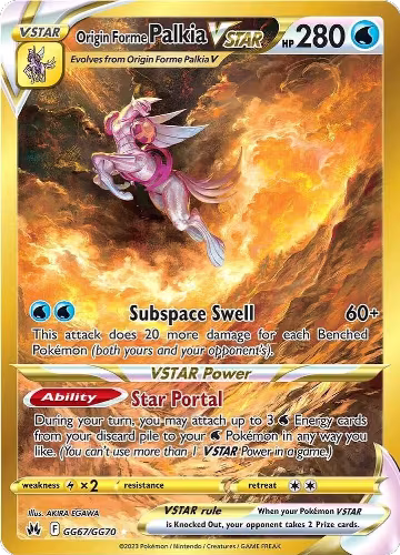 Origin Forme Palkia VSTAR (Secret) (GG67/GG70), Crown Zenith: Galarian Gallery — Pokémon card price