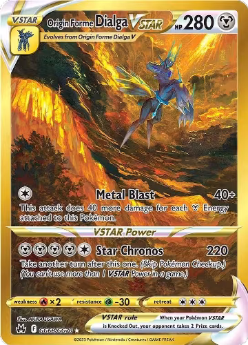 Origin Forme Dialga VSTAR (Secret) (GG68/GG70), Crown Zenith: Galarian Gallery — Pokémon card price
