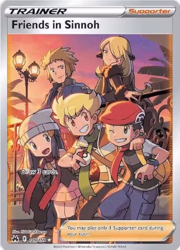 Friends in Sinnoh (Full Art) (149/159), Crown Zenith — Pokémon card price