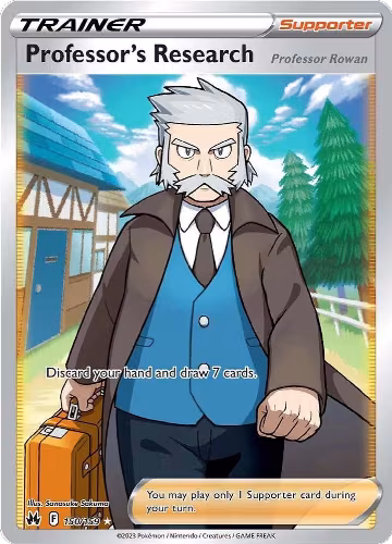 Professor's Research [Professor Rowan] (Full Art) (150/159), Crown Zenith — Pokémon card price