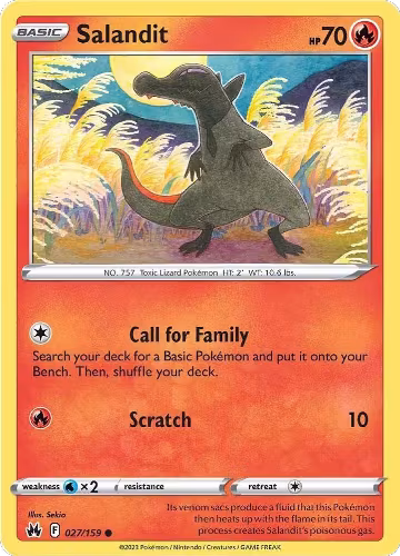 Salandit (027/159), Crown Zenith — Pokémon card price