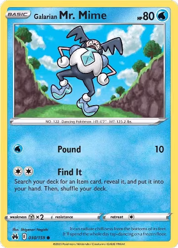 Galarian Mr. Mime (030/159), Crown Zenith — Pokémon card price