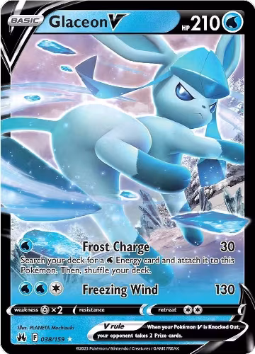 Glaceon V (038/159), Crown Zenith — Pokémon card price