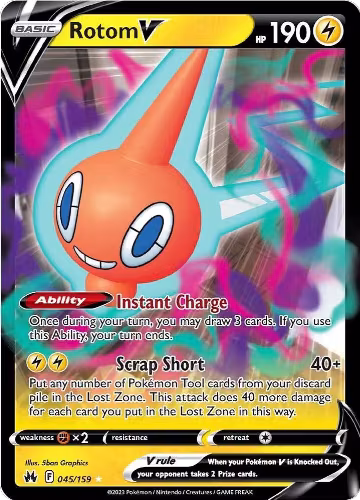 Rotom V (045/159), Crown Zenith — Pokémon card price
