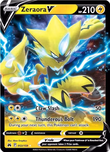 Zeraora V (053/159), Crown Zenith — Pokémon card price