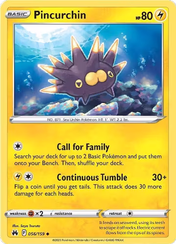 Pincurchin (056/159), Crown Zenith — Pokémon card price