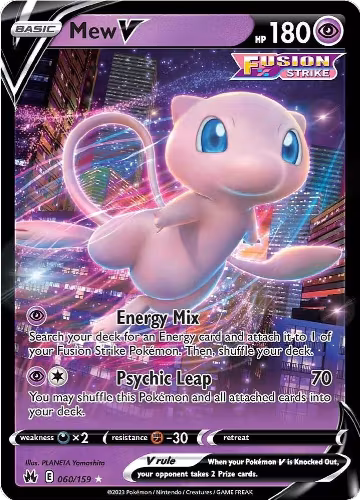 Mew V (060/159), Crown Zenith — Pokémon card price