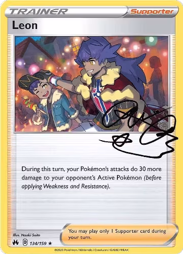 Leon (134/159), Crown Zenith — Pokémon card price
