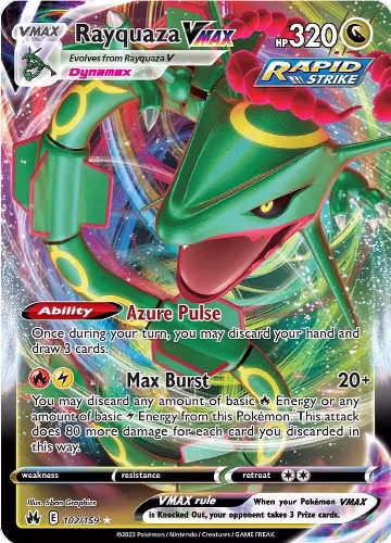 Rayquaza VMAX (102) (102/159), Crown Zenith — Pokémon card price