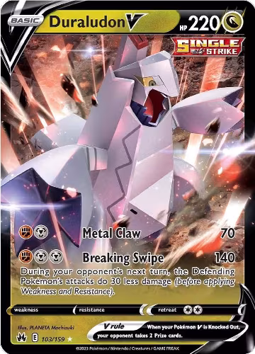 Duraludon V (103/159), Crown Zenith — Pokémon card price