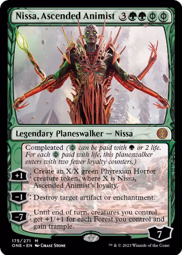 Nissa, Ascended Animist (175), Phyrexia: All Will Be One — Magic card price