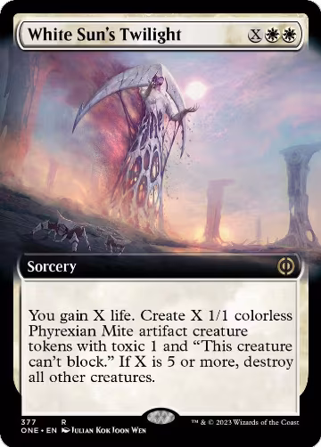 White Sun's Twilight (Extended Art) (377), Phyrexia: All Will Be One — Magic card price