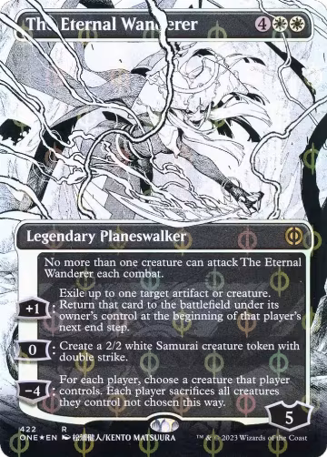 The Eternal Wanderer (Borderless) (Step-and-Compleat Foil) (422), Phyrexia: All Will Be One — Magic card price