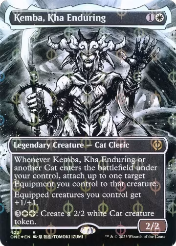 Kemba, Kha Enduring (Borderless) (Step-and-Compleat Foil) (423), Phyrexia: All Will Be One — Magic card price