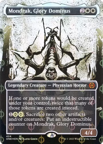 Mondrak, Glory Dominus (Showcase) (Step-and-Compleat Foil) (424), Phyrexia: All Will Be One — Magic card price
