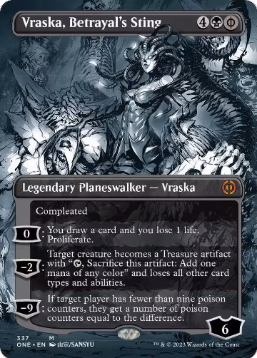Vraska, Betrayal's Sting (Borderless) (337), Phyrexia: All Will Be One — Magic card price