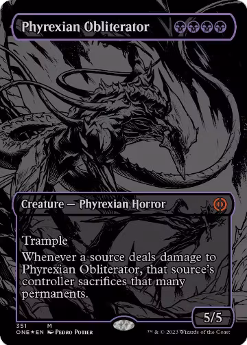 Phyrexian Obliterator (Oil Slick Raised Foil) (351), Phyrexia: All Will Be One — Magic card price