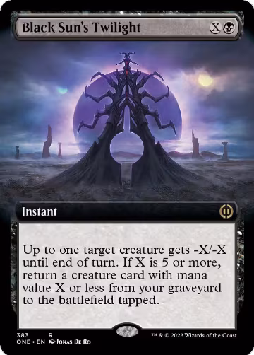 Black Sun's Twilight (Extended Art) (383), Phyrexia: All Will Be One — Magic card price