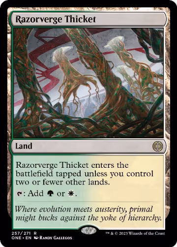 Razorverge Thicket (257), Phyrexia: All Will Be One — Magic card price