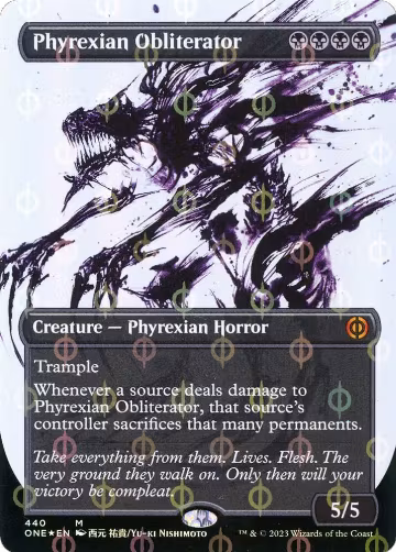 Phyrexian Obliterator (Showcase) (Step-and-Compleat Foil) (440), Phyrexia: All Will Be One — Magic card price